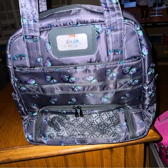 NEW Lug Life Puddle Jumper LE Convertible Bag in Butterfly Grey - Picture 4 of 8
